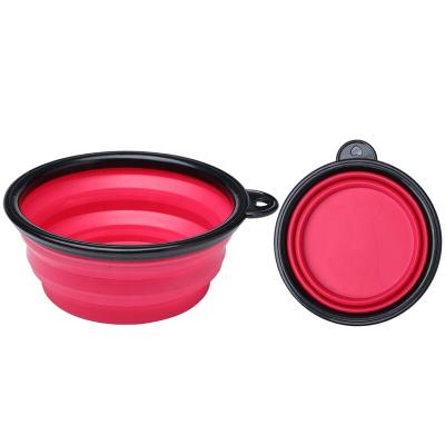 China Viable High Quality Silicone Bowl Dog Pet Displacement Plastic Portable Collapsible Collapsible Bowl for sale