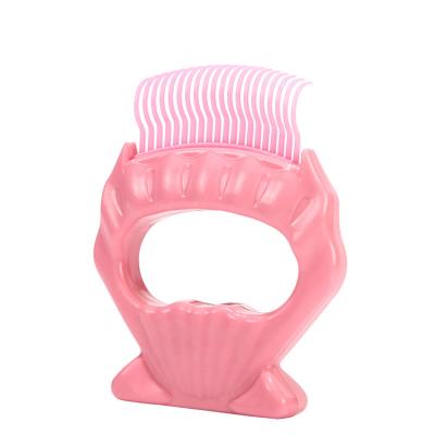 China Factory Direct Design New Viable Hot Sale Shell Shape Plastic Pet Grooming Comb for sale