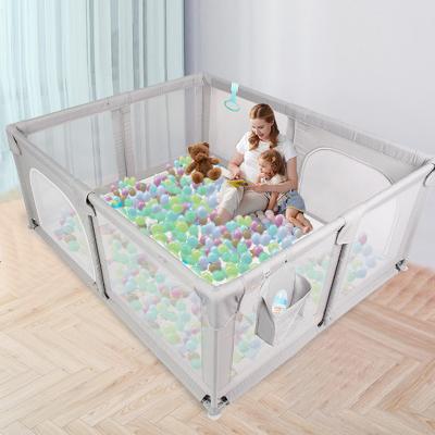 China Large Space Indoor Play Yard Fence Children Safety Oxford Hot-selling Fabric Gates Children's Baby Playpen for sale