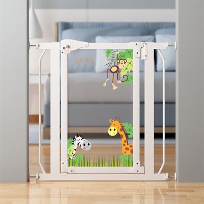 China Kids and Pet Gate Guardrails Wholesale Durable Indoor Portable Safety Baby Baby Gate Fence White Door for sale