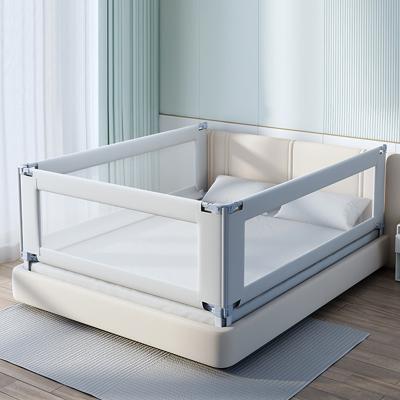 China Folding Bed Rail Folding Baby Kids Crib Safety Lifting Barrier Crib Guard Adjustable Rail Lock Anti-Fall Double Protection for sale