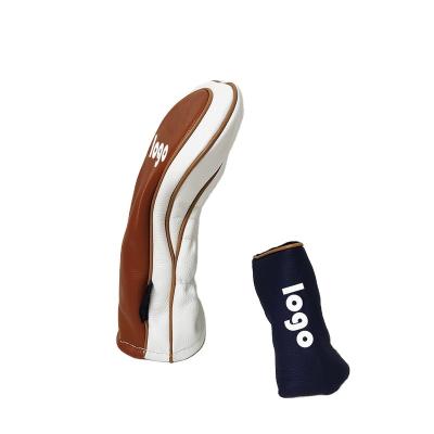 China Durable PU Golf Headcover 460cc Golf Headcover Embroidery Custom Logo Leather Driver Headcover for sale