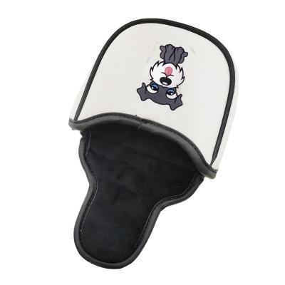 China Durable New Design Vintage Leather Mallet Golf Putter Head Covers Custom Embroidery Logo Golf Headcover for sale