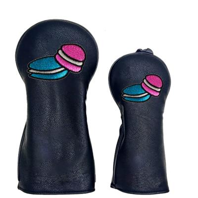 China 2022 Goods Driver Style Golf Head Cover Embroidery Printed Custom Logo PU Leather Golf Headcover for sale