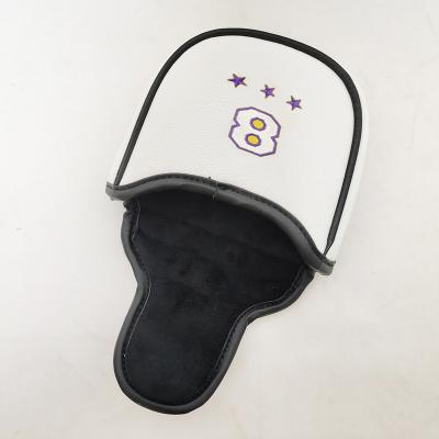 China Factory Direct Sale Quality Golf Putter Mallet Style Embroidery Printed Brand Durable Fine Head Covers for sale