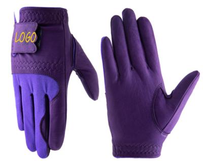 China Best Selling Durable PU Leather Customized Embroidery Printed Logo Golf Gloves for sale