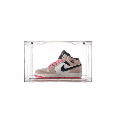 China Wholesale Price Clear Plastic Acrylic Clear Stackable Storage Boxes Set Shoe Container Crate Organizer Clear for sale