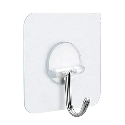 China Small Wall Mount Durable Modern Heavy Duty Sticky Towel Clothes Key Coat Hook Adhesive Plastic For Hanging Plant for sale