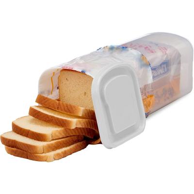 China Plastic Modern Fresh Keeping Clear Large Sandwich Bread Dispenser Bread Storage Proofer Box Container With Lid For Kitchen for sale