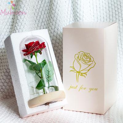 China Durable Glass Rose Eternal Life To Spend Glass Roses On Valentine's Day Mother's Day Gift Ideas Gift for sale