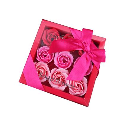 China Gift Packing Luxury Rose Soap Flower Rose Flower With Package Box for sale