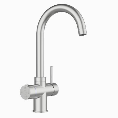 China Instant Chilled Thermostatic Faucets Water Faucet For Kitchen And Office Brass With Child-lock for sale