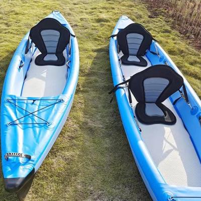 China Water Entertainment 2 Person Fishing Kayak Double Layer Drop Stitch Kayak Full Double Seater Inflatable Kayak for sale