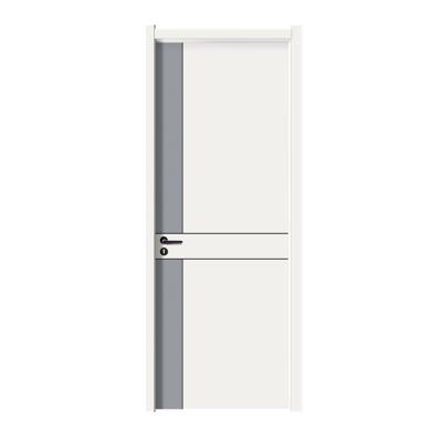 China Sound Insulation Fire Rated 5-Panel Primed Interior Wood Door Customized Color Modern Style for sale