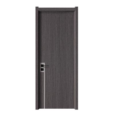 China Interior Sound Insulation Solid Core MDF Door With Waterproof WPC Frame for sale