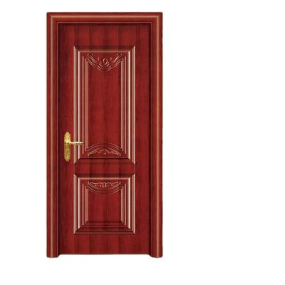 China Interior Sound Insulation Morden Good Quality Design PVC Wooden Door For Interior Apartment MDF PVC Laminated Door for sale