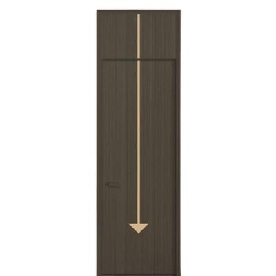 China New Modern High End Listing Dark Gray Mdf Solid Bedroom Pvc Coated Wooden Swing Door Interior for sale