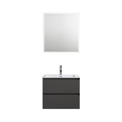 China Modern Eno 24 Inch 600 Mm Floating Hotel Wall Mounted Bathroom Vanity Melamine Bath Cabinet With Single Sink for sale