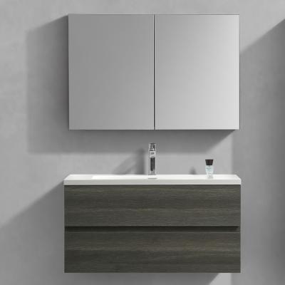 China Olina Modern Economical Durable 32 Inch Luxury Wall Mounted Sink Hotel Bathroom Cabinet Vanity 1 for sale