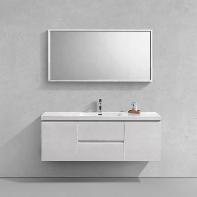 China High Quality Modern Single Sink Living Room Floating MDF Wall Mounted Cabinet 48