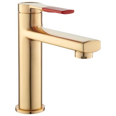 China Aifol Faucets Durable Sink Cold Water Mixer Tap Gold Metered Hot Wasserhan Faucet for sale