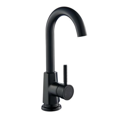 China Aifol Faucets OEM Factory Price Sink Handle Solution Fashion Kitchen Water Faucet Metered Matte Black Brass Faucet for sale