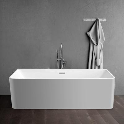 China Modern Luxury Three Side Skirt Acrylic Large Bathroom Deep Soaking Poland Corner Bath 2 Sided Freestanding Skirted Tub Bathtub for sale