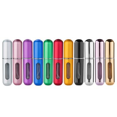 China MUB Personal Care 5ml Empty Pocket Travel Refillable Pocket Aluminum Perfume Atomizer Bottle for sale