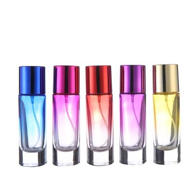 China High Quality Personal Care MUB Spray 30ml Colorful Glass Bottle Empty Refillable Cylinder Shape Glass Perfume Bottles for sale