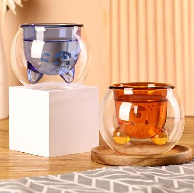 China Wholesale Disposable Clear Borosilicate Glass Tea Coffee Mug Espresso Mugs Double Wall Glass Cup for sale