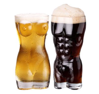 China Hot Selling New Classic/Postmodern Lady Body Shape Glass Mug For Beer Home Party Bar Party Man 3D Sexy Beer Stoneware Mugs Glass for sale