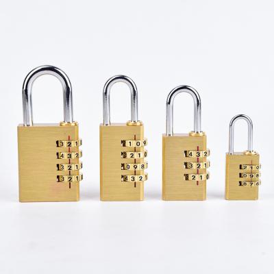 China Factory Security 21-50mm Padlock 3 or 4 Durable High Custom Square Cube Combination Lock Brass Digits Lock for sale