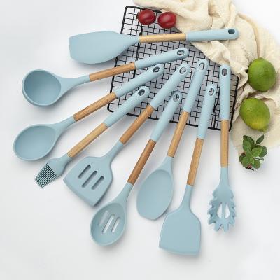 China Amazon viable hot sale wholesale kitchen utensils silicone set silicone kitchen accessories kitchen utensil sets for sale