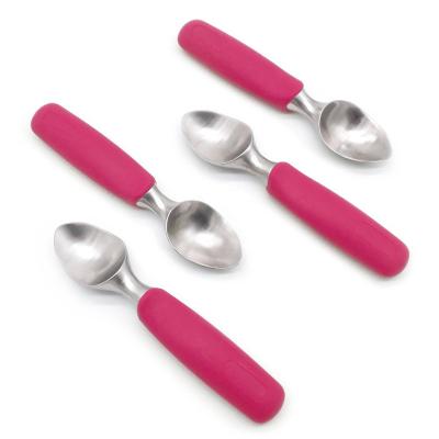 China Walmart Top Selling Viable Products Wholesale Colorful Ice Cream Scoop With Wooden Ice Cream Scoop Handle Plastic Ice Cream Scoop Set for sale