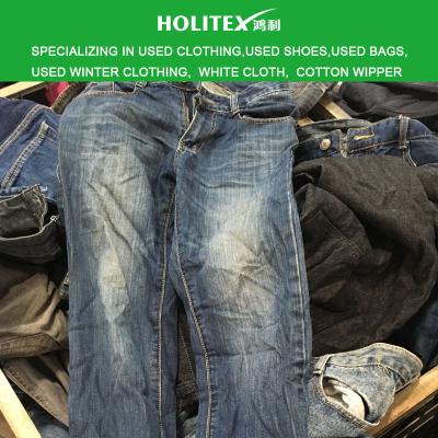 China 100% Cotton Offer Good Quality Used Loose Clothes Mens Jeans Pants for sale