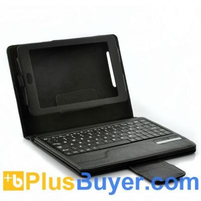 China Bluetooth Keyboard Leather Case for Google Nexus 7 - Black for sale