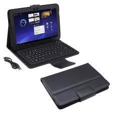 China Slim Adjustable stand grain leather Samsung Galaxy Tab Case with Bluetooth Keyboard for sale