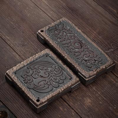 China Viable Antique Chinese Brick Tea Bearing Pot Supporting Simple Dry Flat Japanese Ceramic Tea Table Bubble Tea Tray Water Storage Type for sale