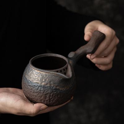 China Viable Dry Gong Dao Bei Home Pitcher Tea Pitcher Toasted Wooden Side Handle Tixiang Tea Ceremony Teapot for sale