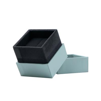 China Custom Recycled Multiple Materials Colors Velvet Foam Insert Gift Jewelry Box Plastic Jewelry Packaging Box for sale