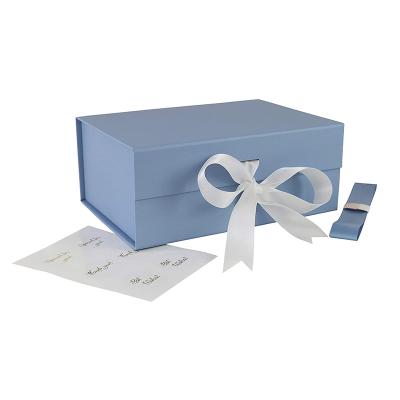 China Recycled Materials DIY Gift Keepsake Boxes Paper Box Romantic Wedding Favors Decoration Wedding Gift With Ribbon for sale