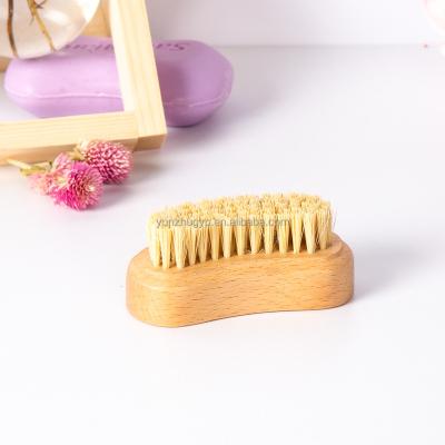 China NAIL factory direct eco-friendly bamboo wooden nail brush with boar hair nail brush for sale