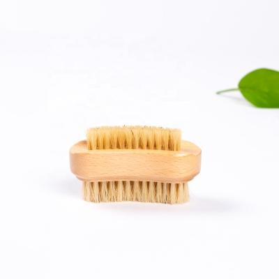 China Custom double side cleaning NAIL logo hand nail wooden brush wood nail wash brush customizable for sale