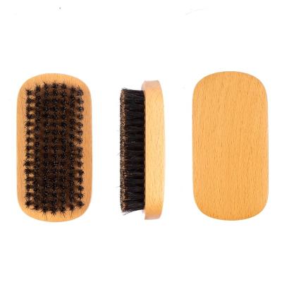 China Wooden Shaving Brush Beard Brush and Comb Set Wholesale 100% Man Boars Hair Wooden Beard Brush Beard Care Kits for sale