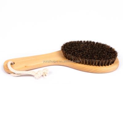 China Wholesale Customizable Boar Wood Bristle Cleansing Brush Shower Bath Body Clean Natural Exfoliating Dry Brush for sale