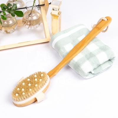 China All Natural Wholesale Manufacturer Short Handle Bathing Brush Body Dry Exfoliating Brush Bath Brush for sale