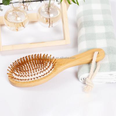 China For Home Use Airbag Comb Air Cushion Massage Detangling Brush Hair Scalp Massager Handle Natural High Quality Natural Bamboo Smooth Wooden Comb for sale