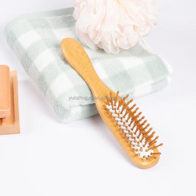 China For Home Use Handle For Paddle Hair Brush Logo Wooden Hair Brush Air Cushion Bamboo Comb for sale