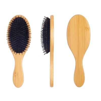 China High quality custom made hair brush natural nylon boar bristle massage hair brush logo hair brush pig hair brush for sale