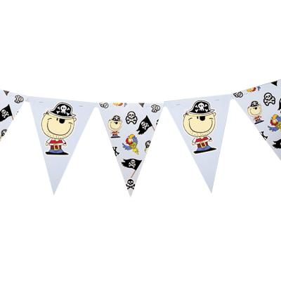 China Partyware High Quality Useful Advertising Partyware High Quality Useful Advertising Baby Boy And Girl Party Banner Cartoon Decoration Triangle Banner Flags for sale